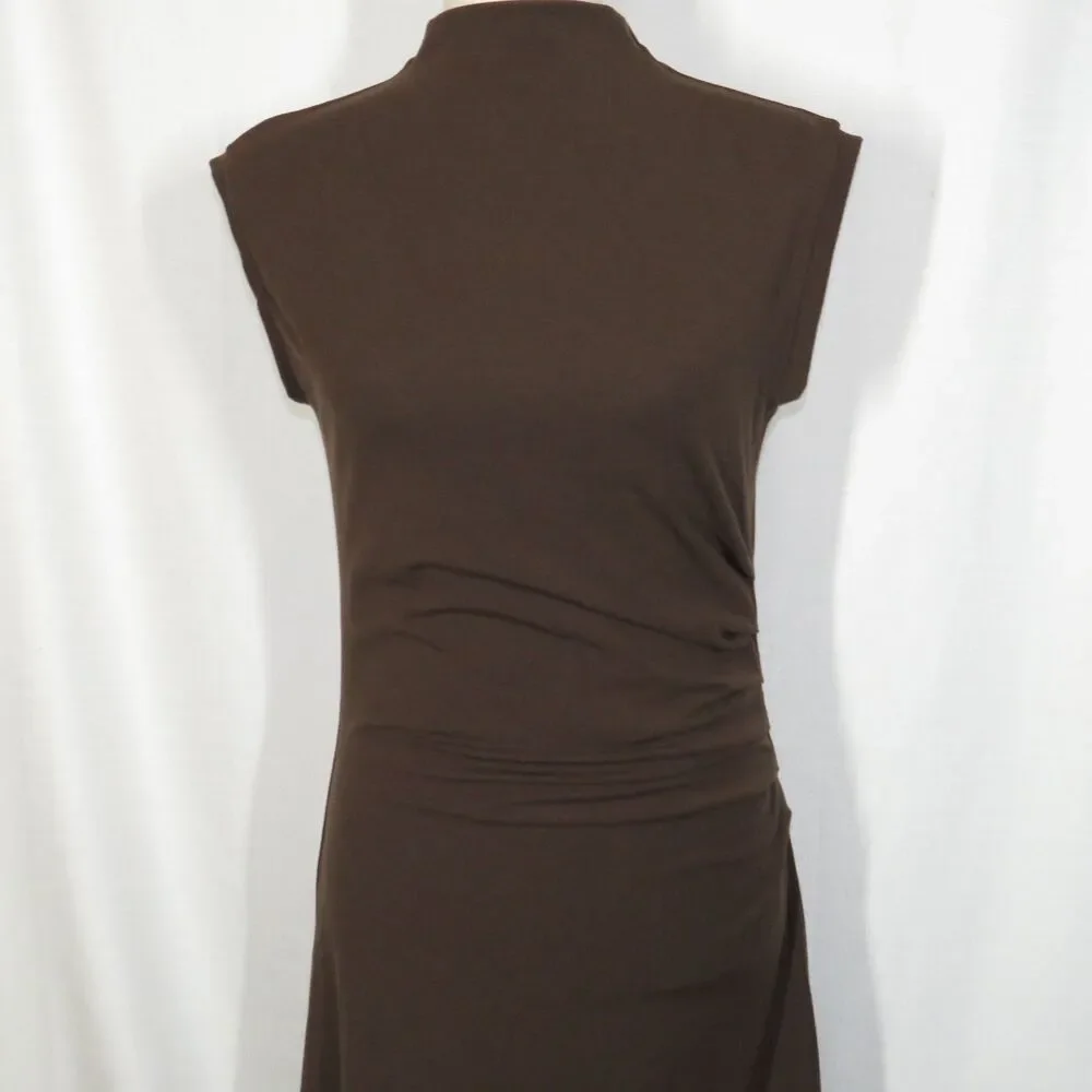 New With Tag OGL Chocolate Brown Sleeveless Midi Dress - Picture 12 of 14